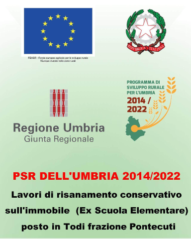Psr dell'Umbria 2014/2022 Risanamento ex scuola elementare Ponte Cuti